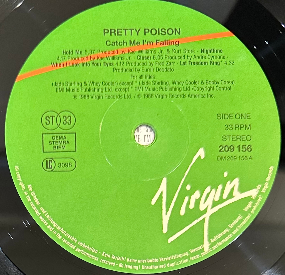 Pretty Poison - Catch Me I'm Falling (Европа 1988г.)