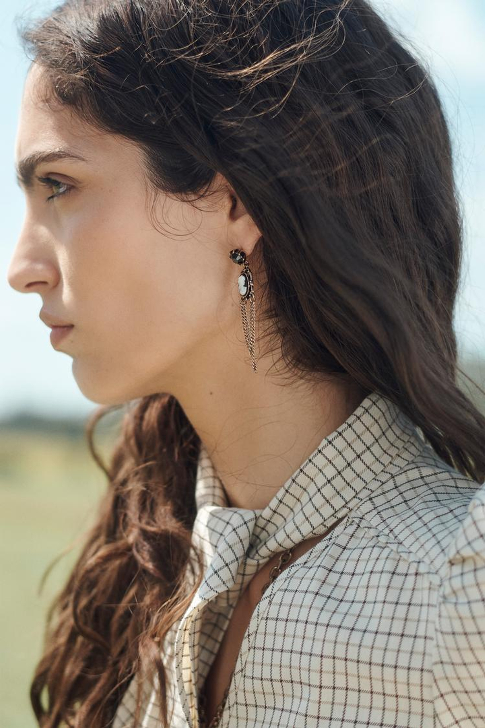 ZARA РУБАШКА С ЗАВЯЗКАМИ, СВЕТЛО-БЕЖЕВЫЙ