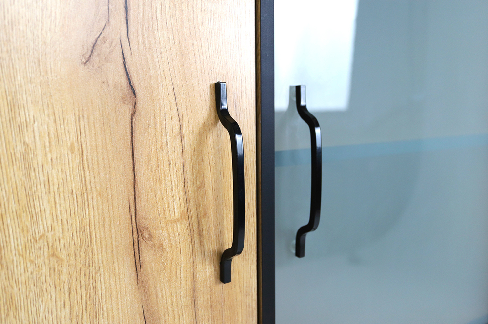 Шкаф-витрина Ивару Виртон-21, Дуб крафт золотой