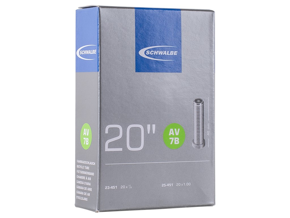 Камера 20" авто 05-10413310 AV6 20x1.10-1.50 28-40x406 IB AGV 40mm SCHWALBE