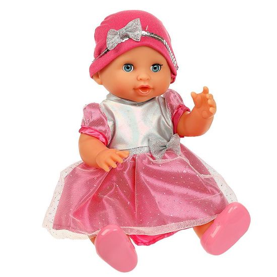 Пупс озвуч Шаинский музыка 25см, пьет, писает, закр. глазки, 4акс, 2000 слов КАРАПУЗ