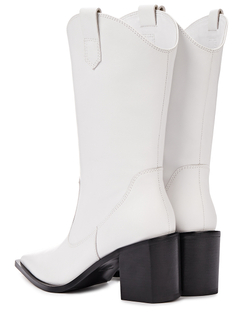 Женские кожаные белые казаки