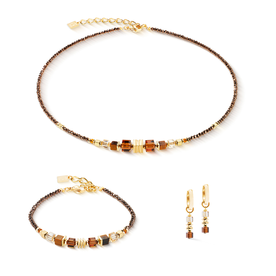 Браслет Coeur de Lion Brown-Gold 3044/30-1116