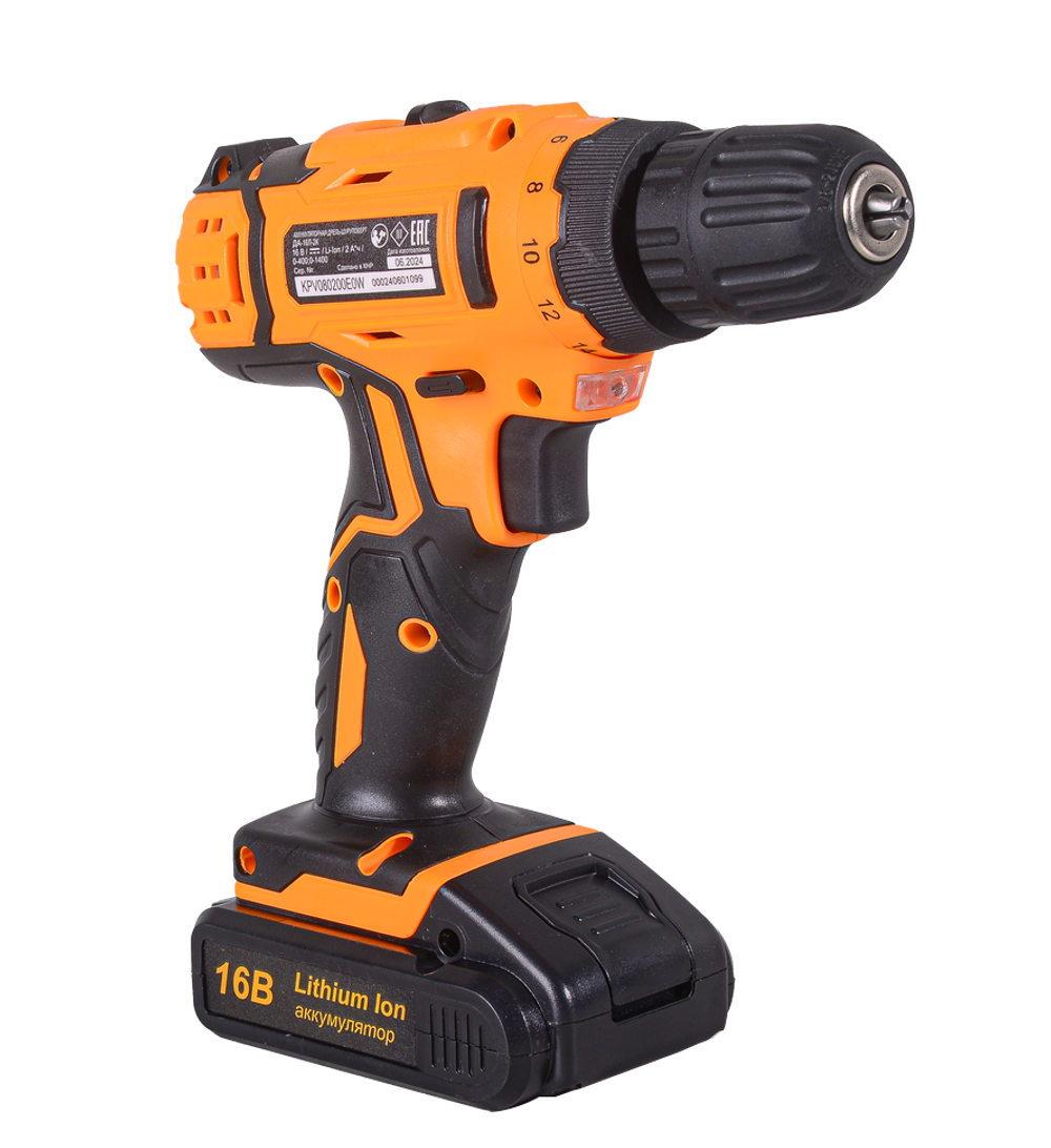 Дрель-шуруповерт Вихрь ДА-16Л-2К (2,0 А/ч)