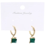 Серьги из гиппоалергенного сплава «ЛАТТИ», глубокий зеленый, цвет серебро и золото, 2,5см