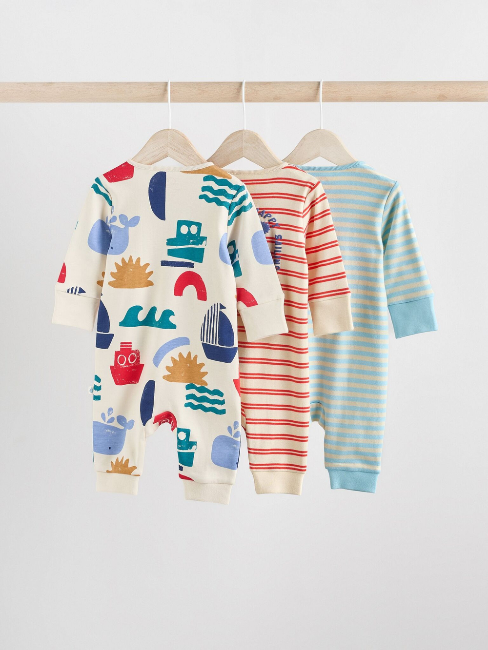 Комбинезон / Cлип для малышей Next AA5-957, 3 шт., Красный, Синий