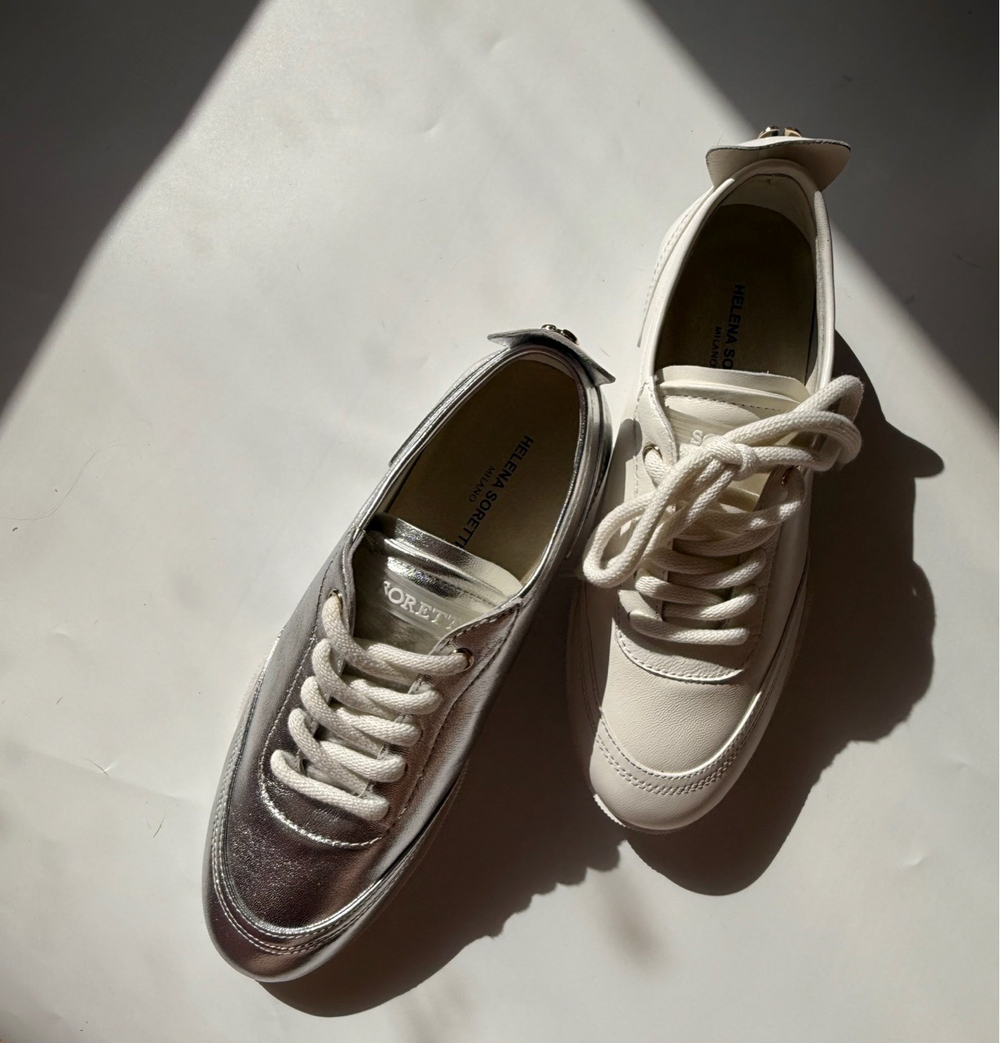 Базовые кеды из натуральной кожи Base white comfort