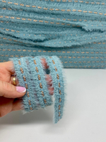 Тесьма отделочная твидовая пушистая (эффект травки) с люрексом ш 20мм 1 м