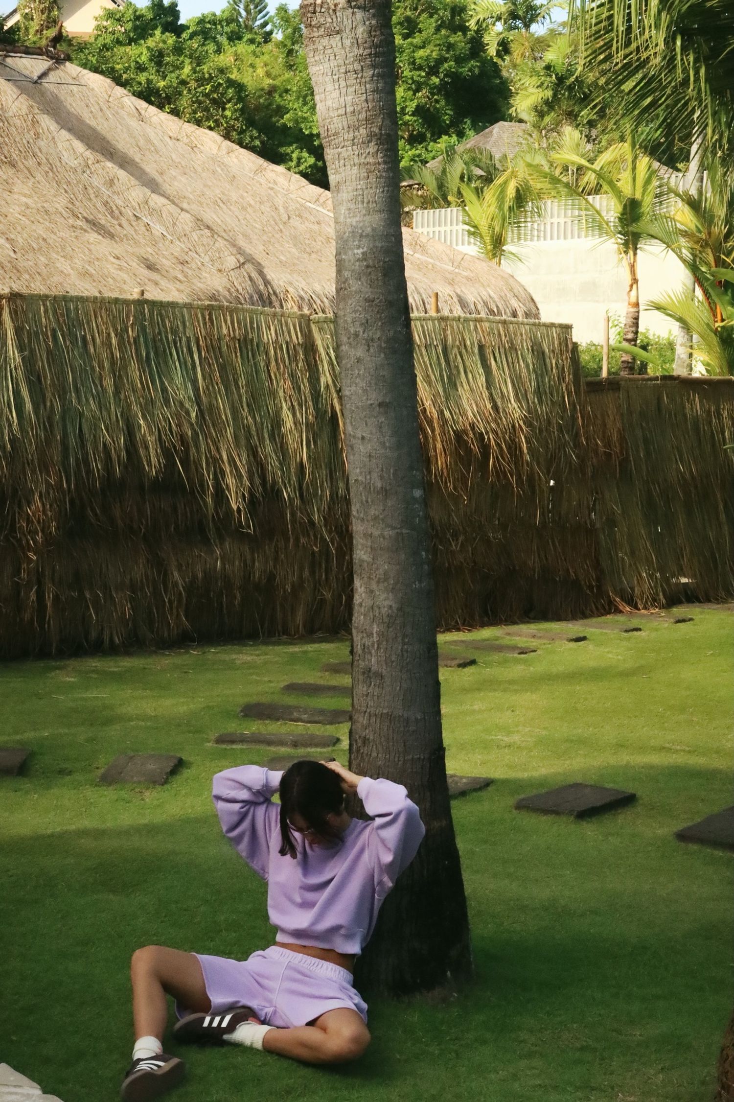 укороченный свитшот с эффектом варки, лиловый