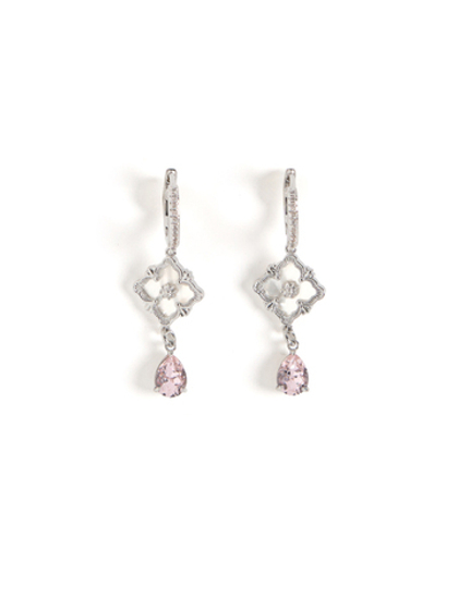 Серьги "Flower Pearl Drop Pink"