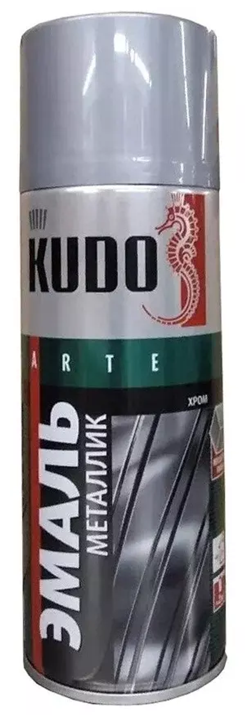 Краска аэрозольная, металлик хром. KUDO. 520 мл.