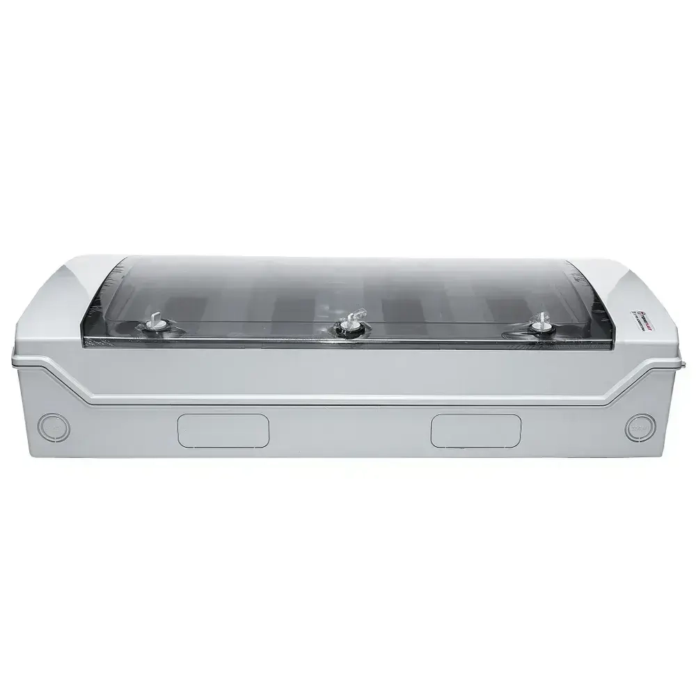 N48-D Щит электрический распределительный навесной с пластиковой полупрозрачной дверцей на 48 модулей IP65 TEHNOPLAST