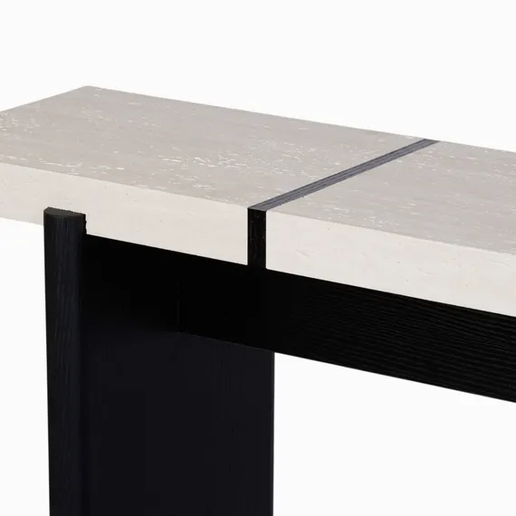 Консоль Silvo 160х34 см, меламин, шпон дуба, камень