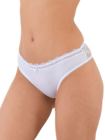 Соблазнительные трусики-бразилиана с ажуром (Размер: M) (Цвет: белый)