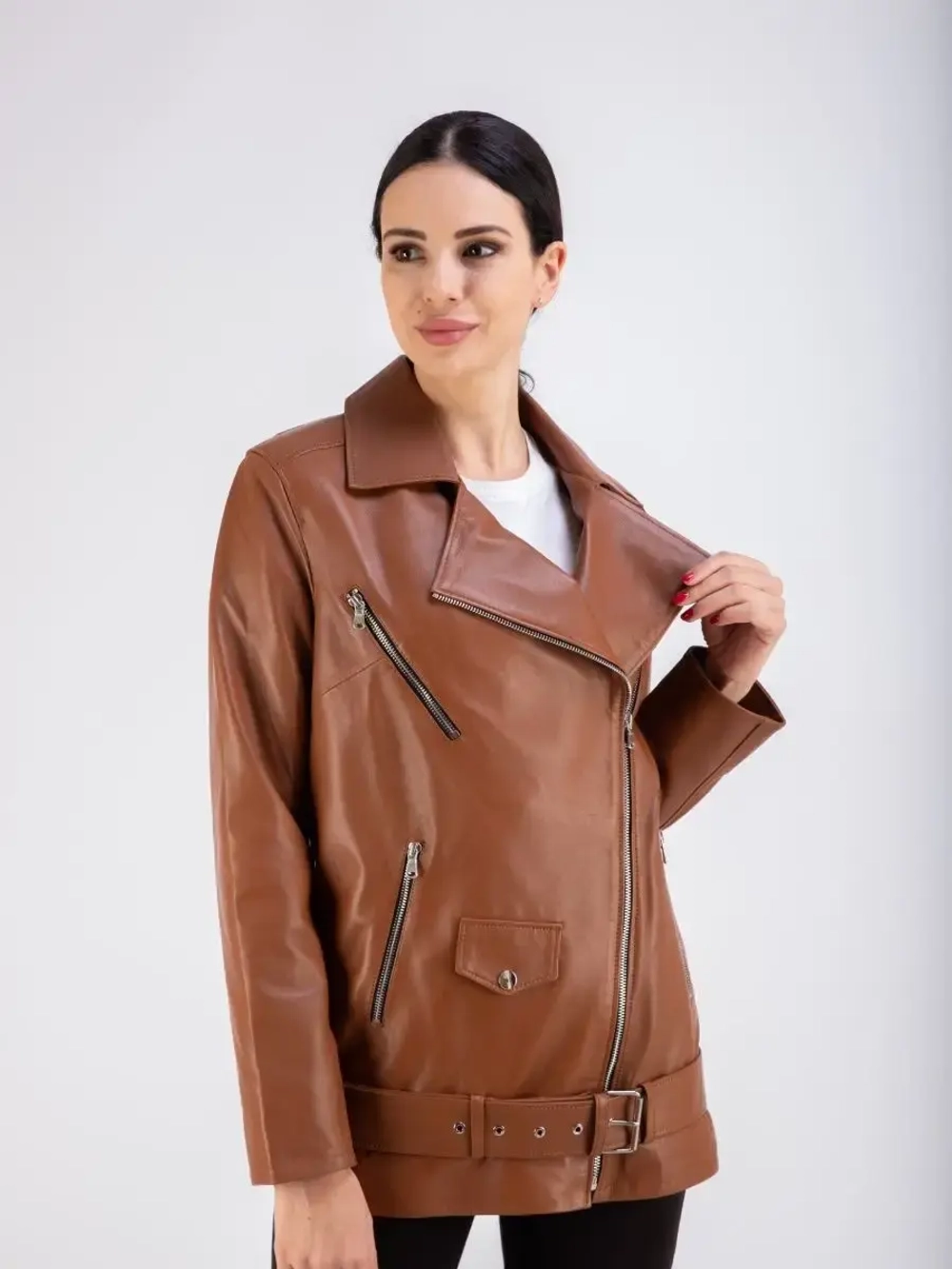 Косуха кожаная куртка женская Турция