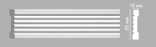 Молдинг гладкий Decomaster 97206 85х18х2400мм