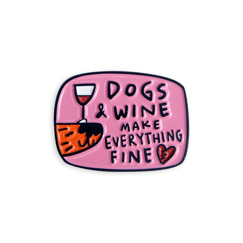 Значок эмалированный DOGS &amp; WINE Шарик