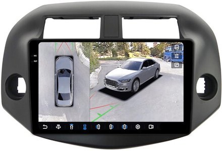 Магнитола для Toyota RAV4 3 2005-2012, Vanguard - FarCar BX018M-360 монитор 10.36" 2K QLED на Android 13, 6Гб+128Гб, CarPlay, 4G SIM-слот, 4 камеры в комплекте