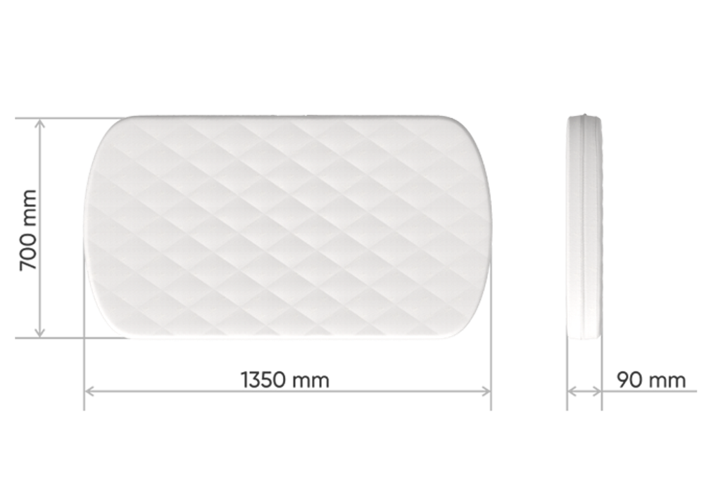 Матрас для кроватки Elegance кокос/форплит/латекс 9 см