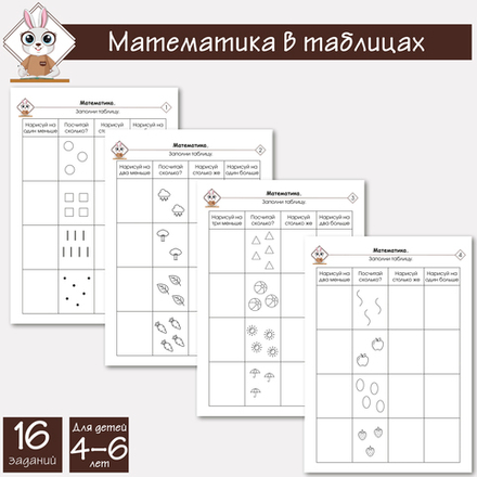 Математика в таблицах. Сосчитай и запиши