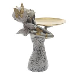 GAEM Фигурка декоративная "Африканка" с подносом, L25 W27 H27,5 см