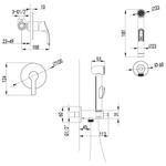 LM1119C плюс Страйк Смеситель с гигиеническим душем, встраиваемый, хром (к/к 8)