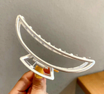 Заколка краб для волос классическая.Усиленная Большая  Усиленная. Классическая. Полукруглая. Цвет серебро