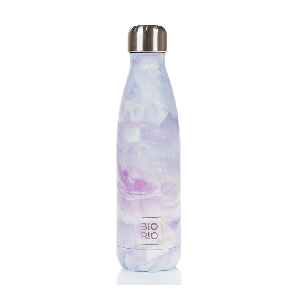 Бутылка-термос металлическая Фиолетовый мрамор 0,5 л