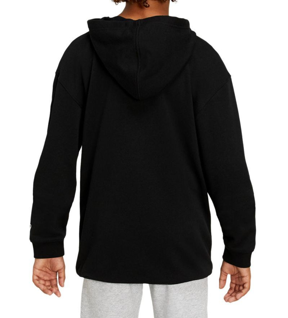 Кофта для мальчика теннисная Asics Big OTH Hoodie - performance black/brilliant white