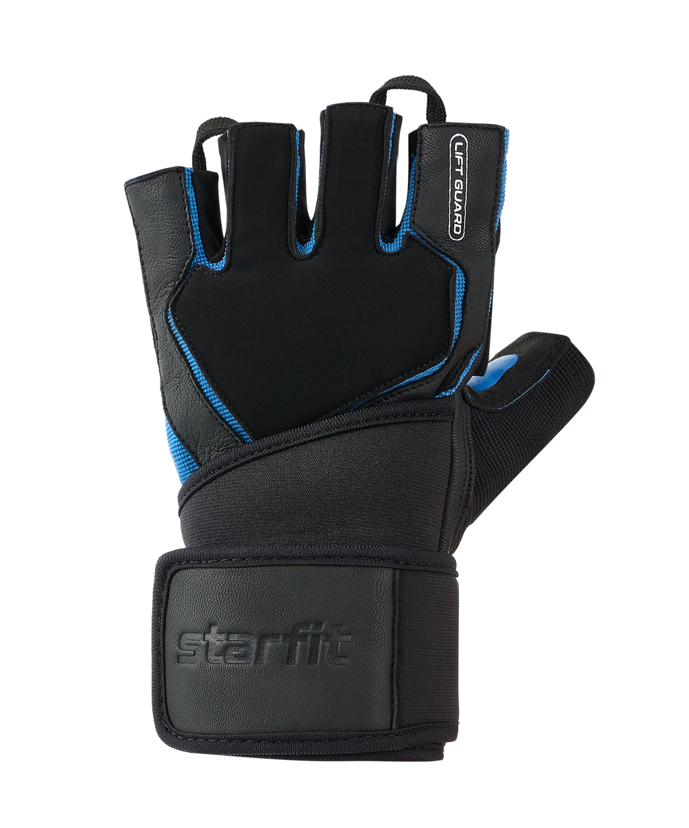 Перчатки для фитнеса WG-201, черный/синий