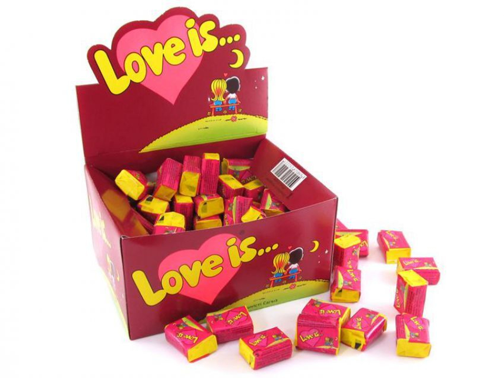 Жев.рез. "Love is" виш. - лимон (4,2гр*100шт*20бл)