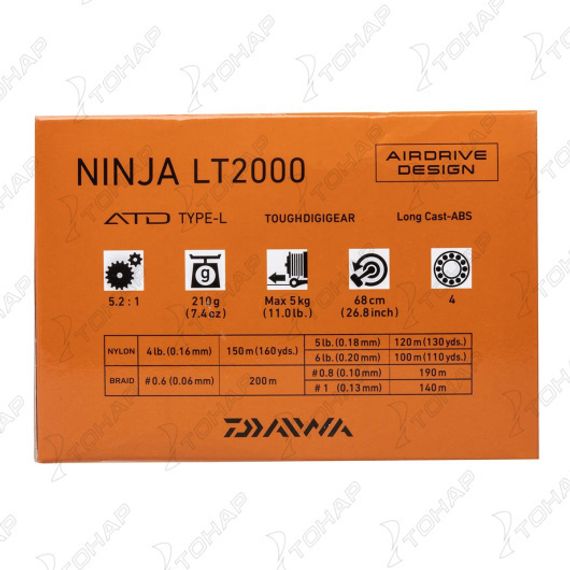 Катушка безынерционная 23 NINJA LT2000 (10009-002) DAIWA