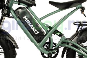 Электровелосипед Minako FOX-S 2.0 (48v/23Ah) Спицы - Оливковый фото 4