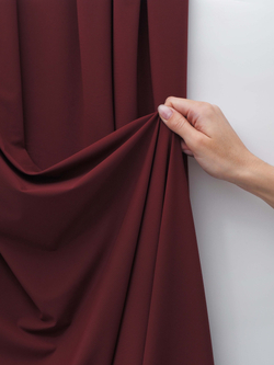 Микрофибра бельевая в рубчик матовая эластичная цвет бордово-кирпичный метражом