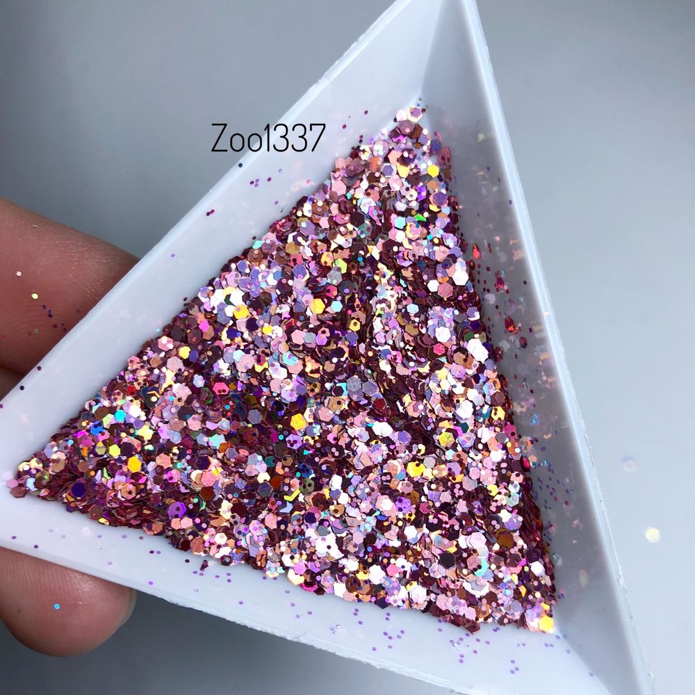 Zoo nail Микс шестигранников "Диско соты" 1337