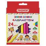 Фломастеры ПИФАГОР "ЭНИКИ-БЕНИКИ", 24 цвета, вентилируемый колпачок, 151403