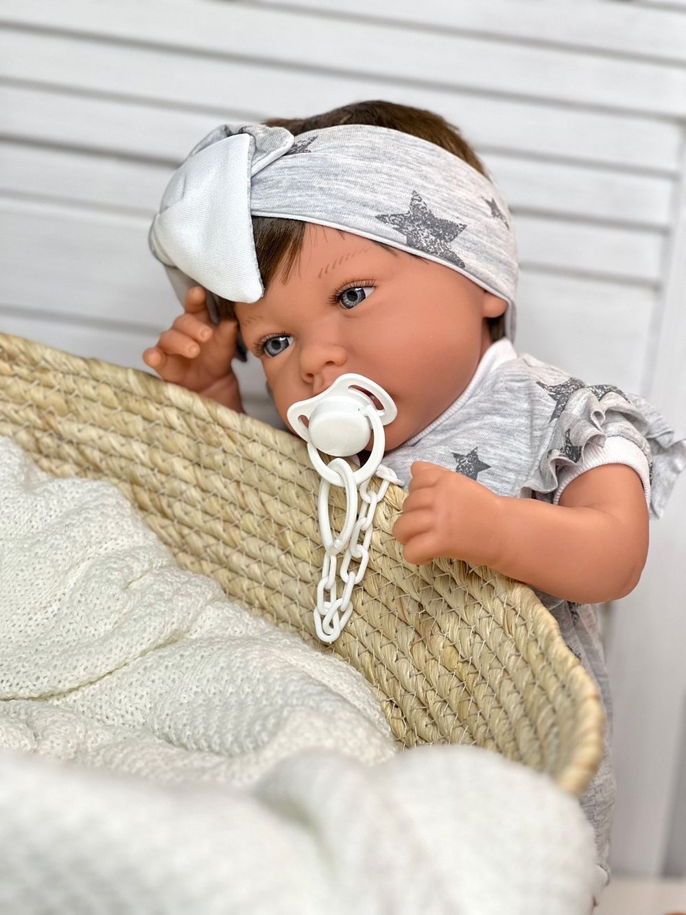 Кукла для девочки 45 cм Анэ мягконабивная с пледом  (1240K)