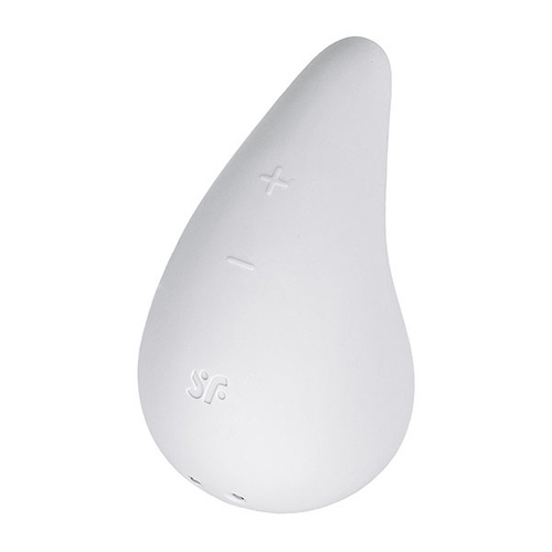 Белый вибромассажер в форме капли 8,1см Satisfyer Dew Drop