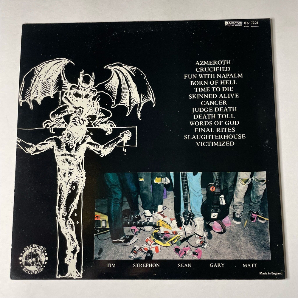 Винтажная виниловая пластинка LP Sacrilege B.C. Party With God (UK 1986)