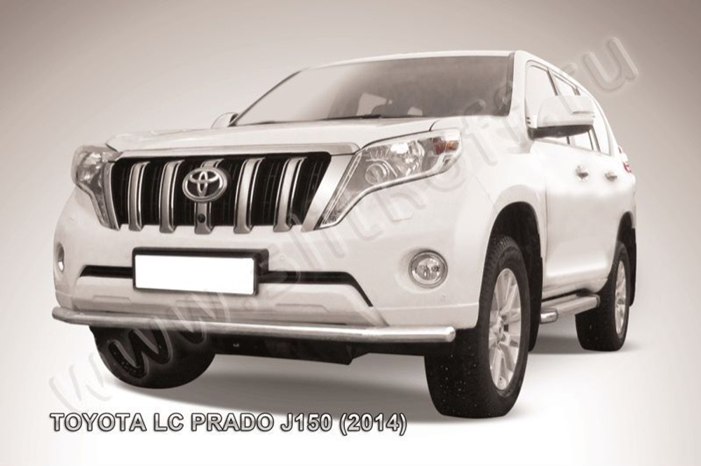 Защита переднего бампера (нержавейка) Toyota Land Cruiser Prado J150 (2013-2017) d57