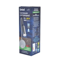 ULT-F21-3W-4000K IP20 SILVER Светильник светодиодный настенный гибкий для интерьерного освещения. 85-265В. Белый свет 4000К. Серебряный. TM Uniel