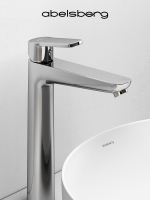 Смеситель для раковины Abelsberg Lineara UNF23509CH высокий, глянцевый хром