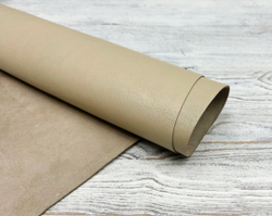 Poncho Lux Lino (1,3-1,5 мм), цв. Бежевый, натуральная кожа козы