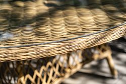 "Эспрессо" плетеный круглый стол, диаметр 150 см, цвет соломенный