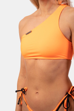 Топ One Shoulder Bandeau Bikini Top (Orange Neon) 449