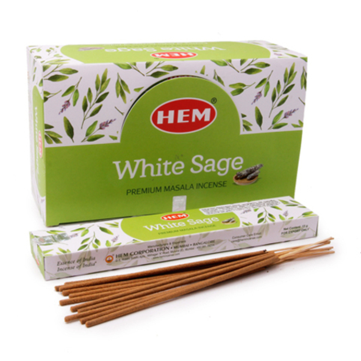 HEM White Sage Premium masala Благовоние-масала Белый шалфей 15 г