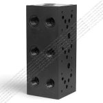 PD10-10A3-ST - Трехместная стальная плита для гидравлических распределителей и клапанов NG10