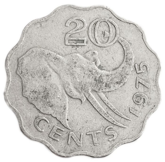 20 центов 1975 Свазиленд 