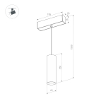 Трековый светодиодный светильник Arlight Mag-Orient-Spot-Hang-R45-12W Warm3000 035713