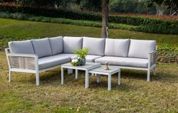 "Париж" угловой модульный диван, каркас из алюминия